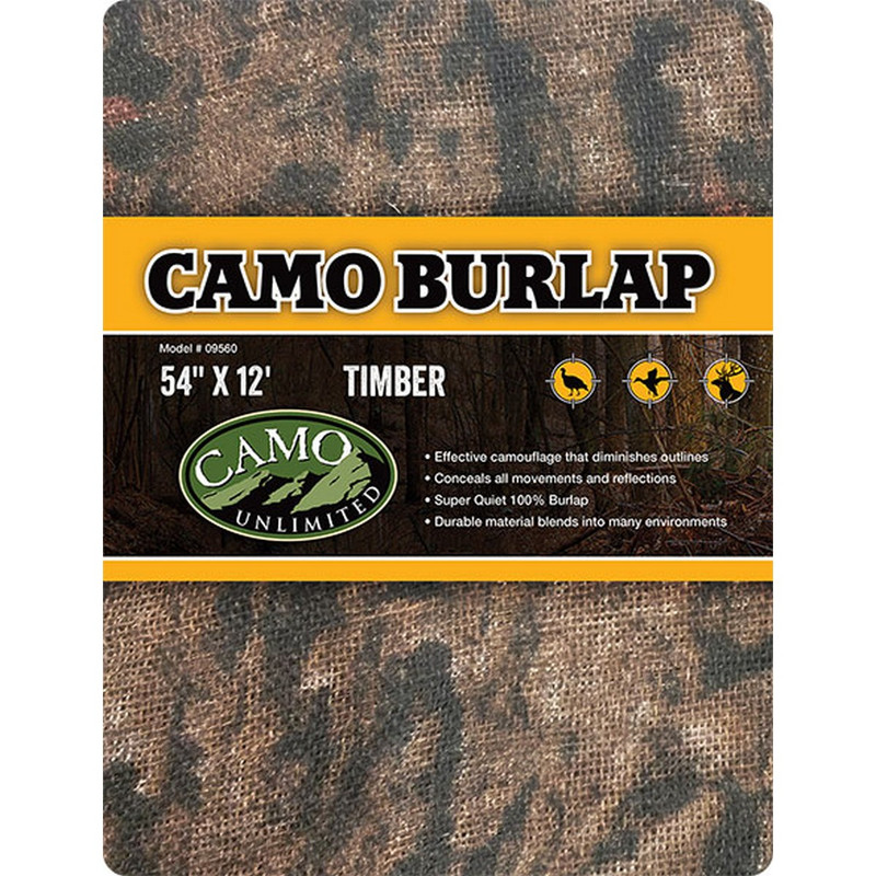 Camo Systems Camo Burlap - 54" X 12' in Timber Color